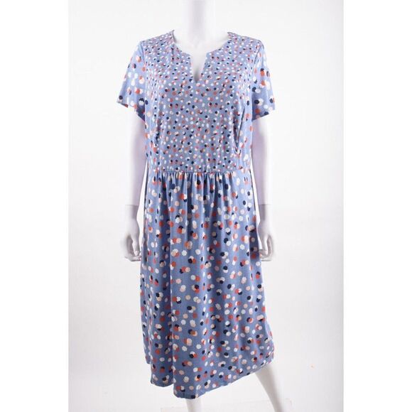 Boden Womens Jersey emory Dress UK 20L US 16L Multi-Color Polka Dot Blue NWT - Picture 1 of 6